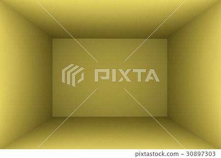 3D Rendering Yellow Empty Room 30897303