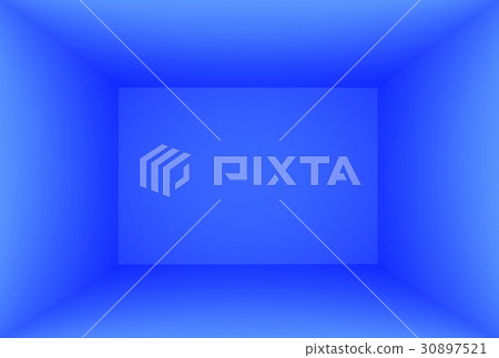 3D Rendering Blue Empty room, interior 30897521
