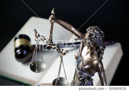 Law concept with Themis, symbol of justice Law concept with Themis, symbol of justice 30900919