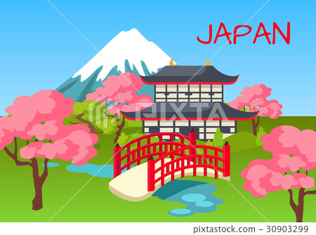 Japan Touristic Concept with National Symbols 30903299