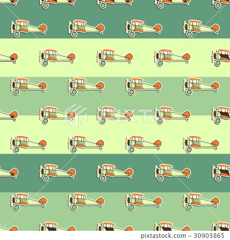 Cute airplane pattern. Doodle style. Old Biplanes 30903865