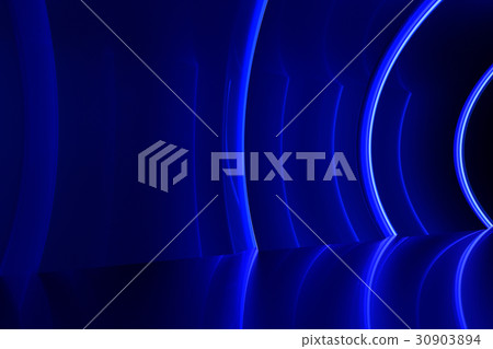 Abstract glossy interior with glow lines. 3d - Stock Illustration ...
