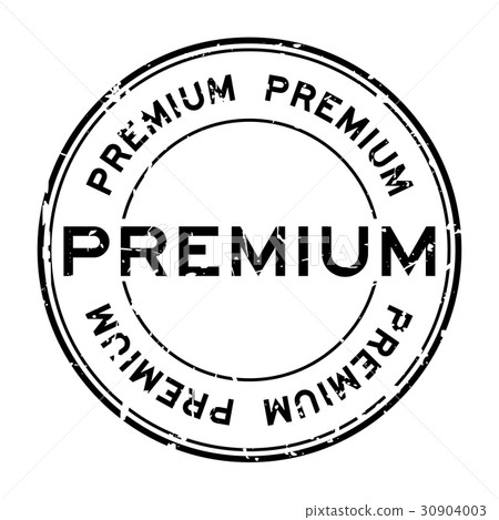 Grunge black premium round rubber seal stamp - Stock Illustration ...