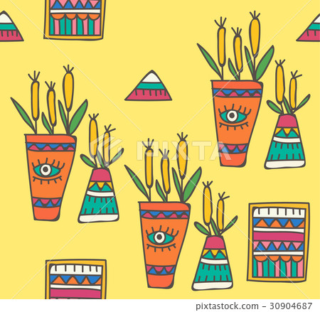 Cactus seamless pattern 30904687