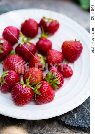 Strawberries on stone 30905041