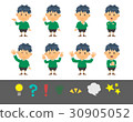 兒童姿勢的綠色毛衣8種 30905052