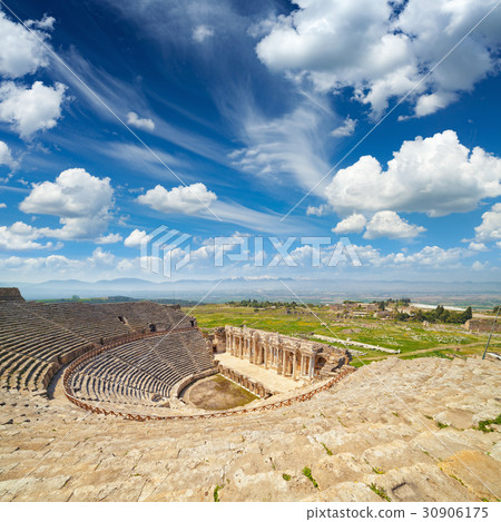 Amphitheater in Hierapolis near Pammukale, Turkey Amphitheater in Hierapolis near Pammukale, Turkey 30906175