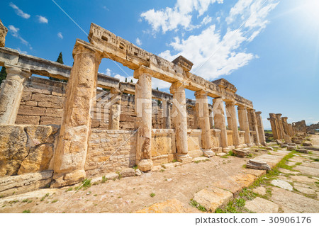 Hierapolis near modern Pamukkale in Turkey Hierapolis near modern Pamukkale in Turkey 30906176