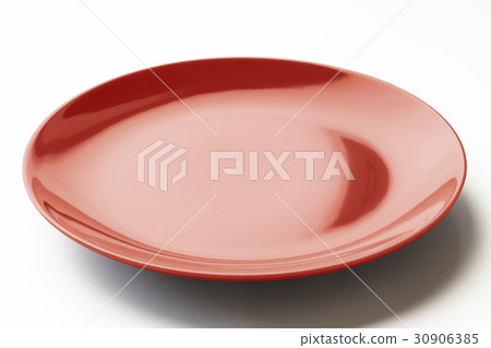 Red round dish 30906385
