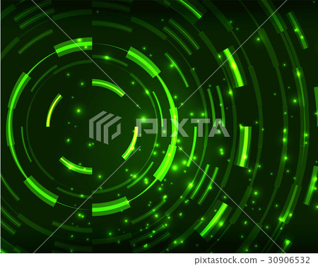 Neon circles abstract background - Stock Illustration [30906532] - PIXTA