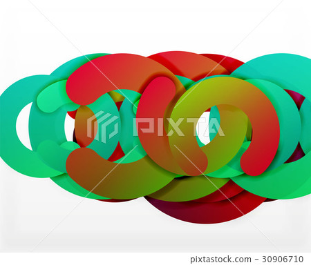 Circle geometric abstract background, colorful 30906710