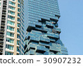 Close up on down town business building 30907232