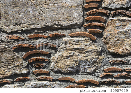 Photo of an old brick wall close up shot Photo of an old brick wall close up shot 30907629
