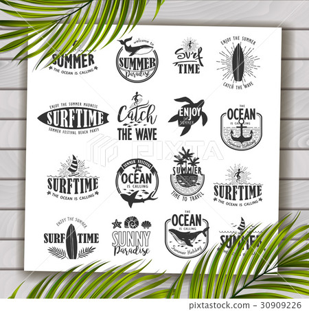Summer Designs on Tropical Beach Background Summer Designs on Tropical Beach Background 30909226