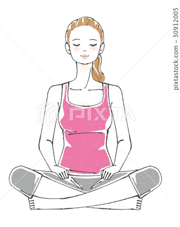 A woman who breathes deep 30912005