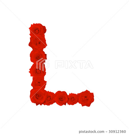 The letter L, in the Alphabet bloom red roses The letter L, in the Alphabet bloom red roses 30912360