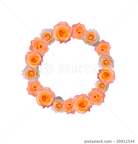 The letter O, in the Alphabet bloom roses - Stock Illustration ...