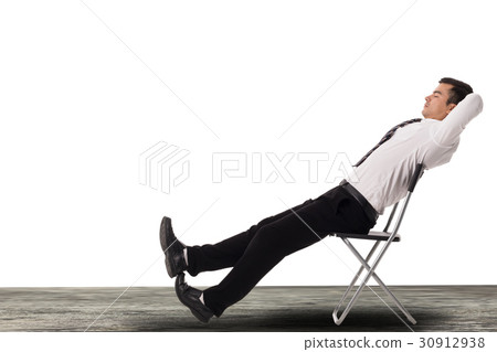 .Relax businessman feeling good and happy .Relax businessman feeling good and happy 30912938