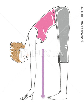 With forward bending stretch arrow With forward bending stretch arrow 30912943