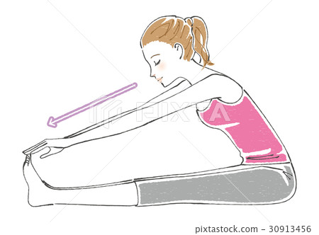 帶有向前彎曲的拉伸箭頭 30913456