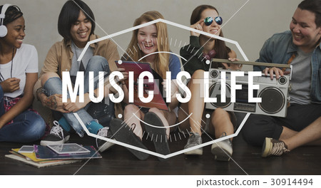 Music Vintage Vector Graphic Concept Music Vintage Vector Graphic Concept 30914494