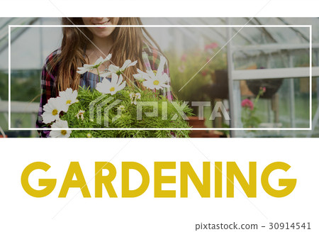 Beautiful life of woman gardening in nature 30914541