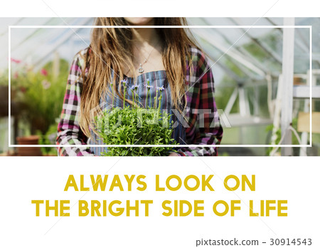 Beautiful life of woman gardening in nature 30914543