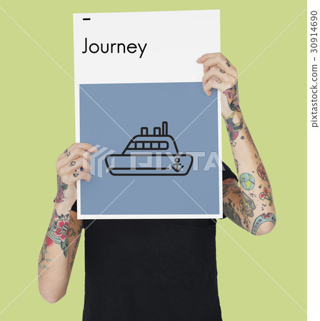 Route Holiday Discover Journey Boat Sign 30914690