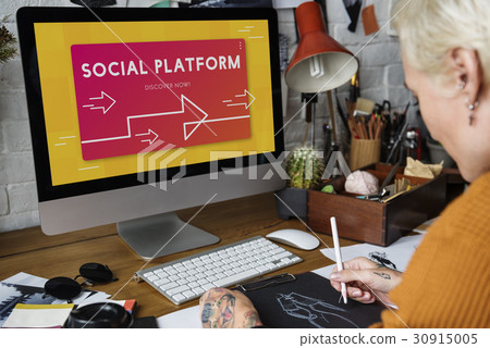 Social Platform Online Technology Digital 30915005