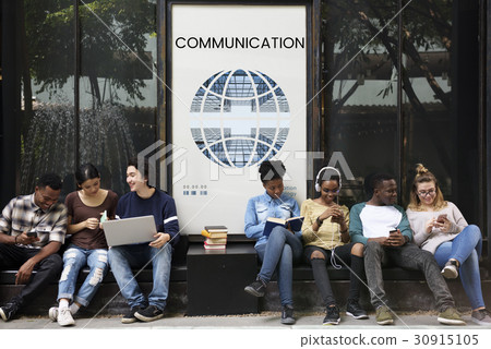 People connected to global communication online community People connected to global communication online community 30915105