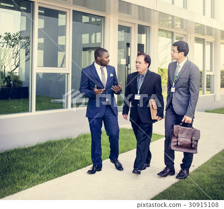 Diverse Business People Talk Break Diverse Business People Talk Break 30915108