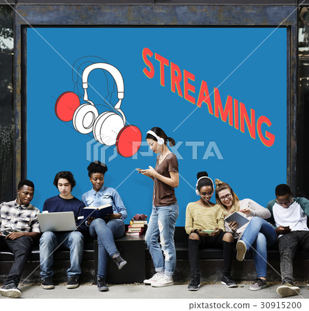 Music entertainment headphones icon graphic Music entertainment headphones icon graphic 30915200