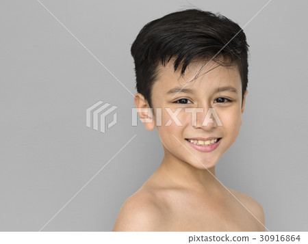 Little Boy Bare Chest Smiling 30916864