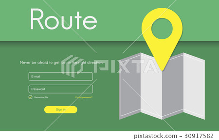 Journey Location Route Directions Navigation-插圖素材 [30917582] - PIXTA圖庫