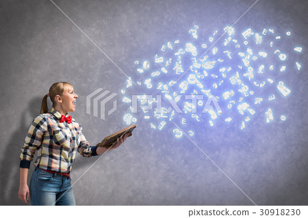 Girl with book 30918230