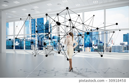 Networking and social communication concept as effective point for modern business 30918458