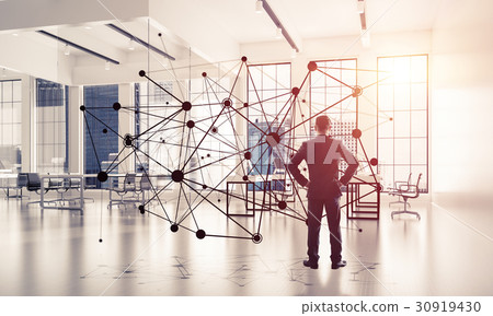 Networking and social communication concept as effective point for modern business Networking and social communication concept as effective point for modern business 30919430