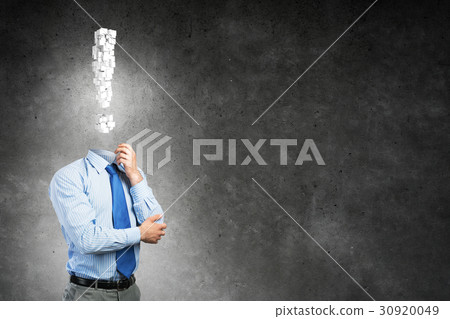 Pensive headless businessman 30920049