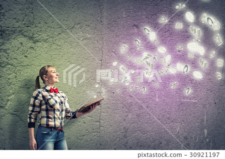 Girl with book 30921197