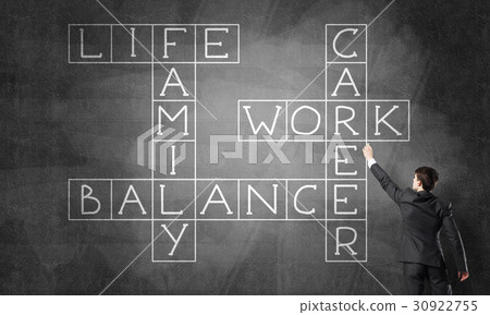 Seminar trainer draw on chalkboard Seminar trainer draw on chalkboard 30922755