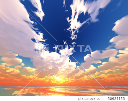 Wind and clouds with the sea 30923153