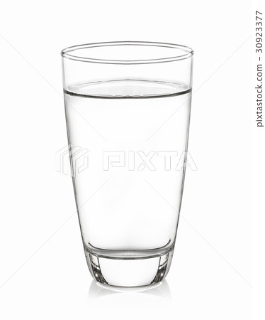 Glass water isolated with white on background 30923377