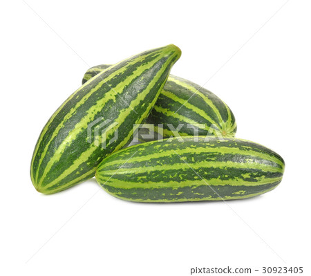 Cucumber isolated green striped white background Cucumber isolated green striped white background 30923405