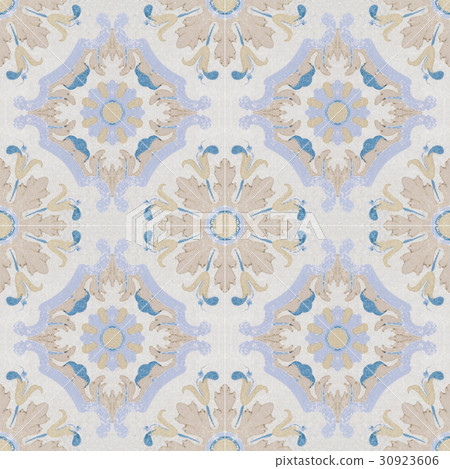 Old ceramic tiles patterns background in the park Old ceramic tiles patterns background in the park 30923606