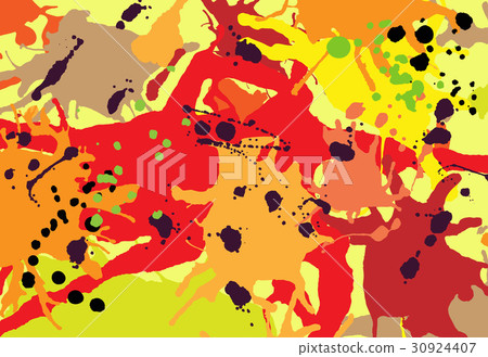 Red orange maroon ink splashes background 30924407
