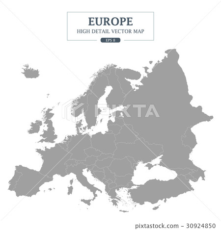 Europe Map Gray Color Separated all country Europe Map Gray Color Separated all country 30924850