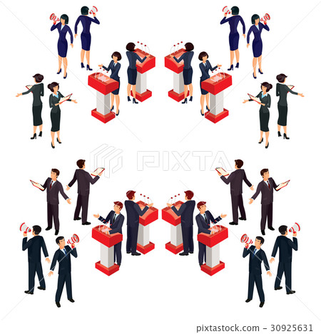 Vector illustration isometric people businessman Vector illustration isometric people businessman 30925631