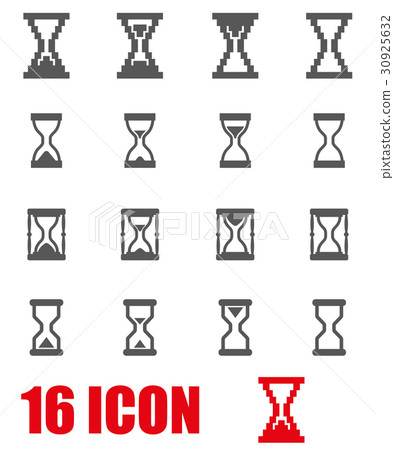 Vector grey hourglass icon set Vector grey hourglass icon set 30925632
