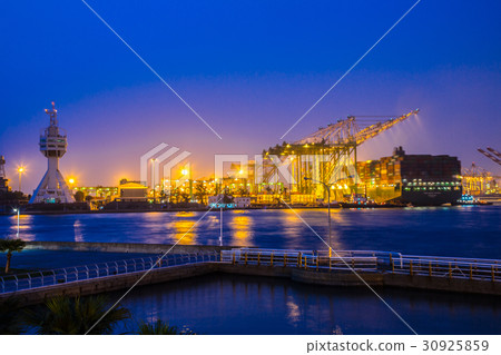 台灣高雄紅毛港夜景Asia Taiwan Kaohsiung Port 30925859