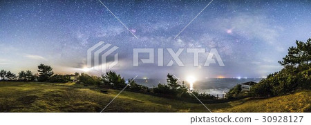 milky way panoramic view 30928127